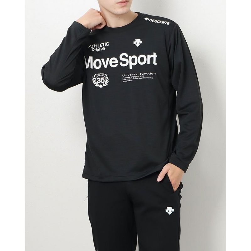เสื้อยืดกีฬา-แขนยาว-ลาย-descente-move-sport
