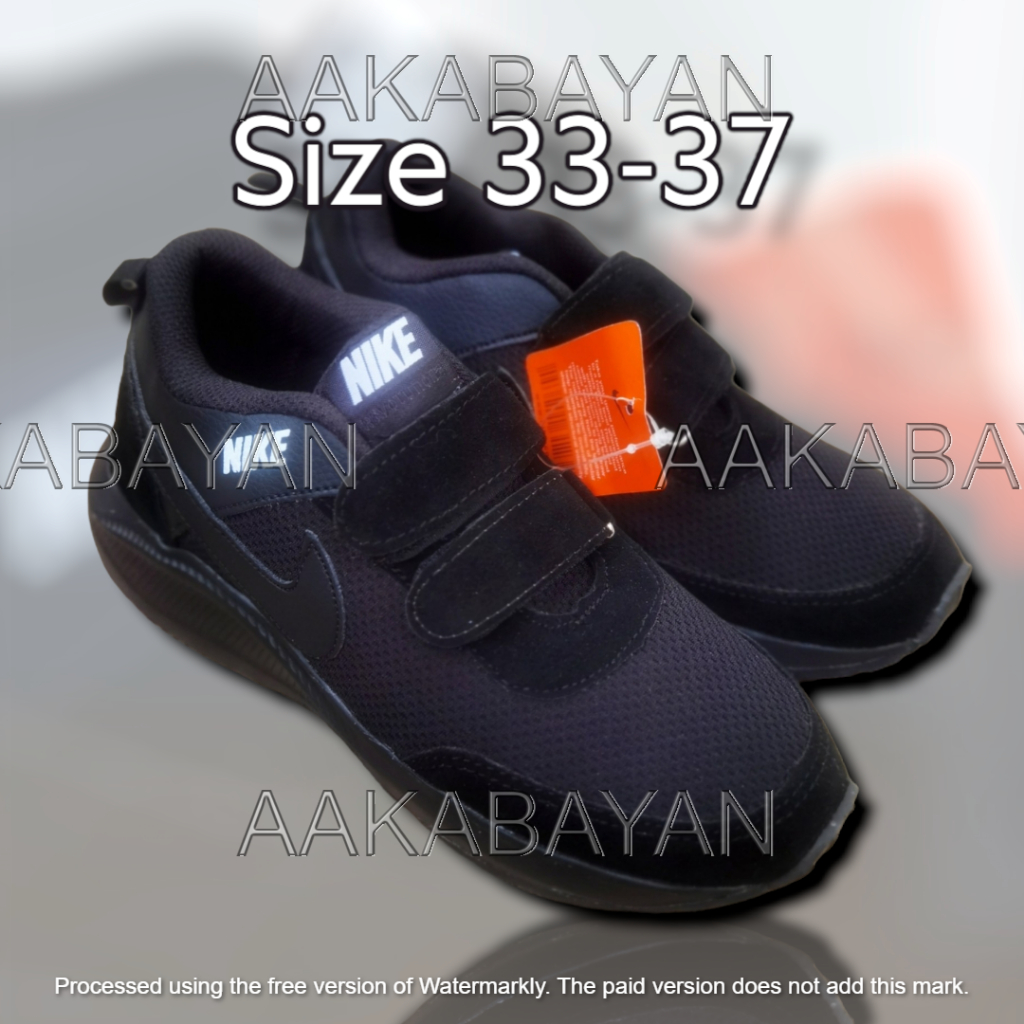 hitam-nike-air-max-270-velcroan-full-black-all-black-33-37