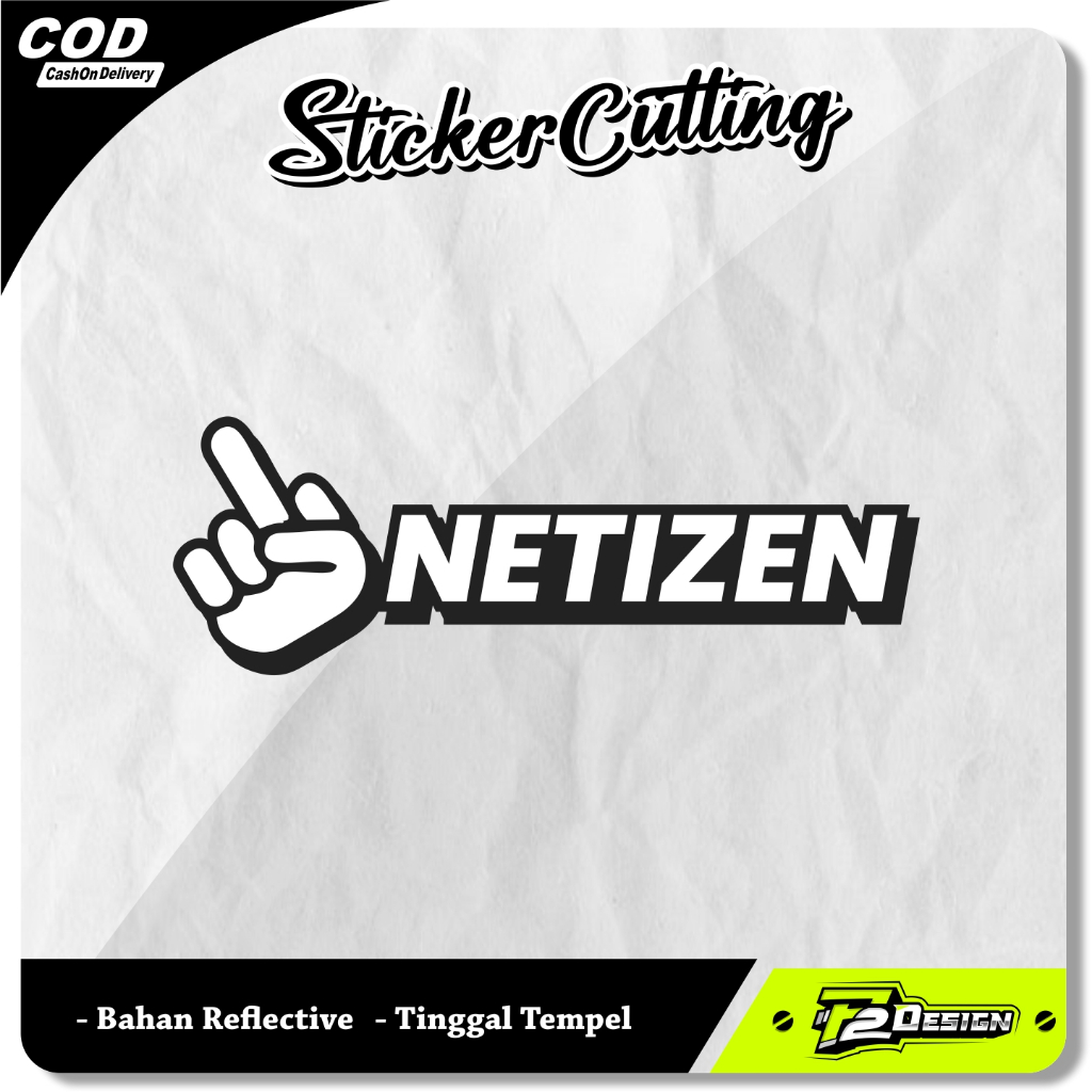 สติ๊กเกอร์ตัด NETIZEN ขนาด 10 ซม. สติ๊กเกอร์สะท้อนแสง | Shopee Thailand