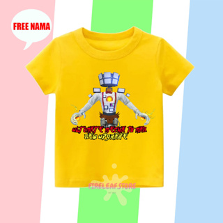 Ultimate MECHA TV MAN SKIBIDI เสื้อยืดเด็ก วัสดุพรีเมี่ยม UNISEX ฟรีชื่อ
