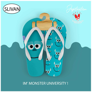 [Flip Flops] Monster University James Sullivan รองเท้าแตะชายหาด ฟองน้ํา ไม่ใช่ยาง สําหรับผู้ใหญ่ ผู้ชาย ผู้หญิง