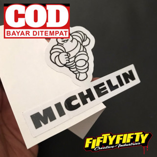 สติกเกอร์โลโก้ Michelin แบบเคลือบเงา สําหรับติดตกแต่งหมวกกันน็อค รถจักรยานยนต์ รถยนต์