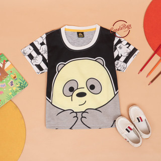 เสื้อท็อป PANDA แฟชั่นสําหรับเด็กผู้ชาย อายุ 1-7 ปี