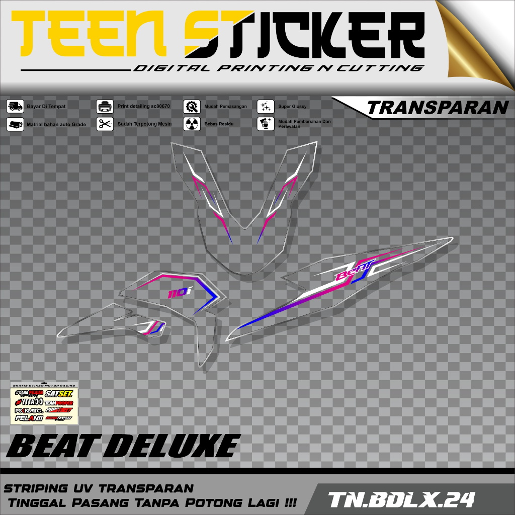 Striping BEAT DELUXE - Striping UV Hologram Transparent Chrome Vynil ...