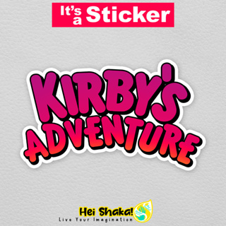 สติกเกอร์ไวนิล ลายโลโก้เกมเมอร์ Heishaka Kirby Adventure สไตล์คลาสสิก กันน้ํา สําหรับติดตกแต่ง