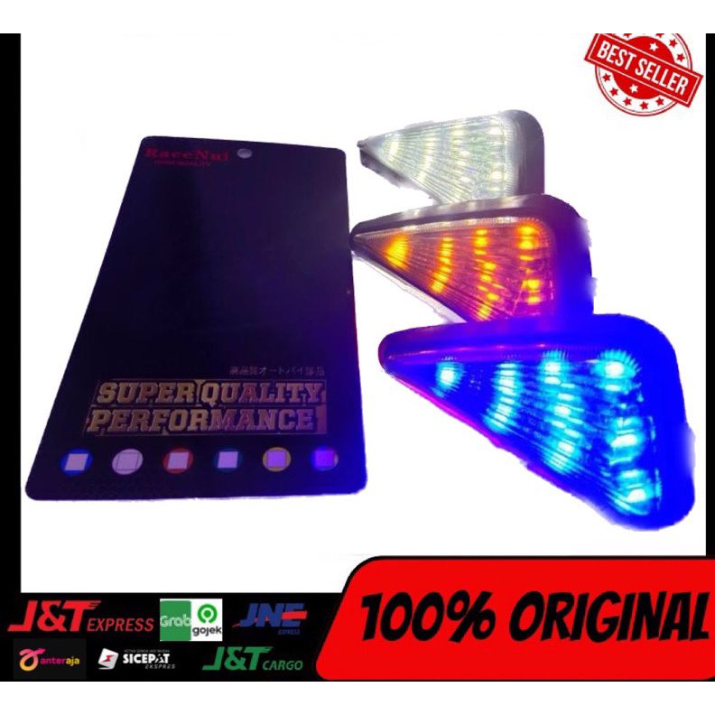 สามเหลี่ยม LED Outboard ไฟเลี้ยวสําหรับ CBR 150R R15 GSX R150 Ninja R ...