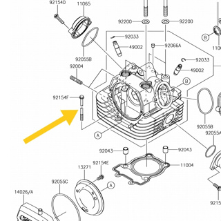 สกรูหัวกระบอก ของแท้ สําหรับ Kawasaki รุ่น W175