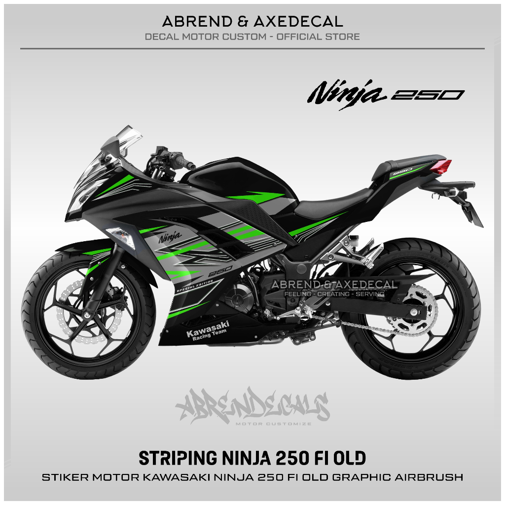 kawasaki-สติกเกอร์-ลายกราฟฟิค-ninja-250fi-สําหรับติดตกแต่งรถจักรยานยนต์-สินค้าพร้อมส่ง