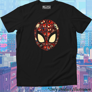 [MaxChi] เสื้อยืด ลาย Spiderman D (32) สีดํา สําหรับวัยรุ่น