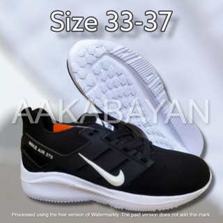 Hitam PUTIH NIKE RUNNING TPR BLACK WHITE BLACK WHITE เชือกผูกรองเท้า 33-37 สําหรับเด็กผู้ชาย ผู้หญิง