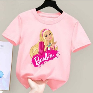 เสื้อยืด พิมพ์ลาย BARBIE SMILE Motif สําหรับเด็กผู้หญิง อายุ 1-12 ปี