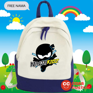 กระเป๋าเป้สะพายหลัง ลาย Ninja kidz สําหรับเด็กนักเรียน
