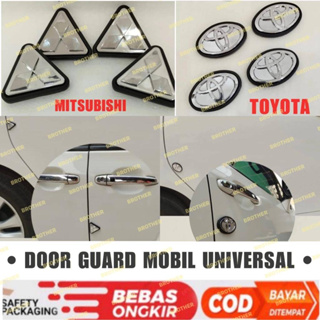 การ์ดป้องกันประตูรถยนต์ หรูหรา สีขาว สําหรับ Mitsubishi Toyota