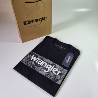 เสื้อยืด ผ้าฝ้าย พรีเมี่ยม พิมพ์ลาย Wrangler block free paperbag 30