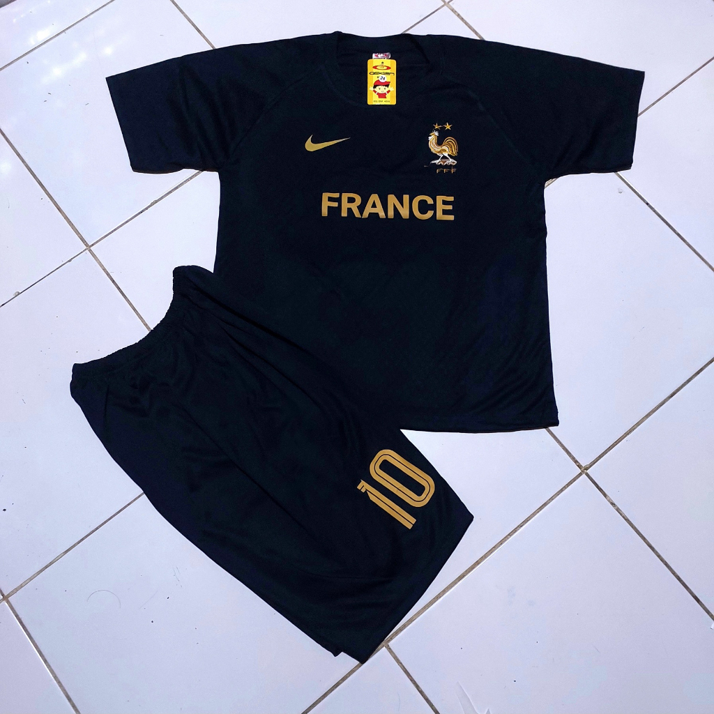 เสื้อกีฬาแขนสั้น-ลายทีมชาติฟุตบอล-france-mbappe-สไตล์ฝรั่งเศส-สําหรับเด็ก