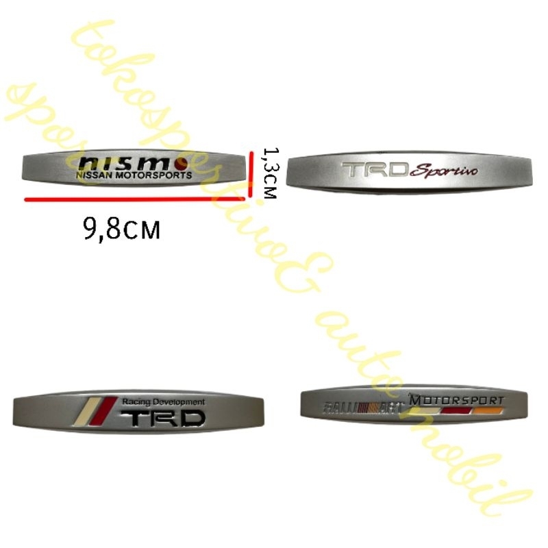 สติกเกอร์โลโก้สัญลักษณ์ TRD TRDSportivo Ralliart Nismo แบบสเตนเลส ...