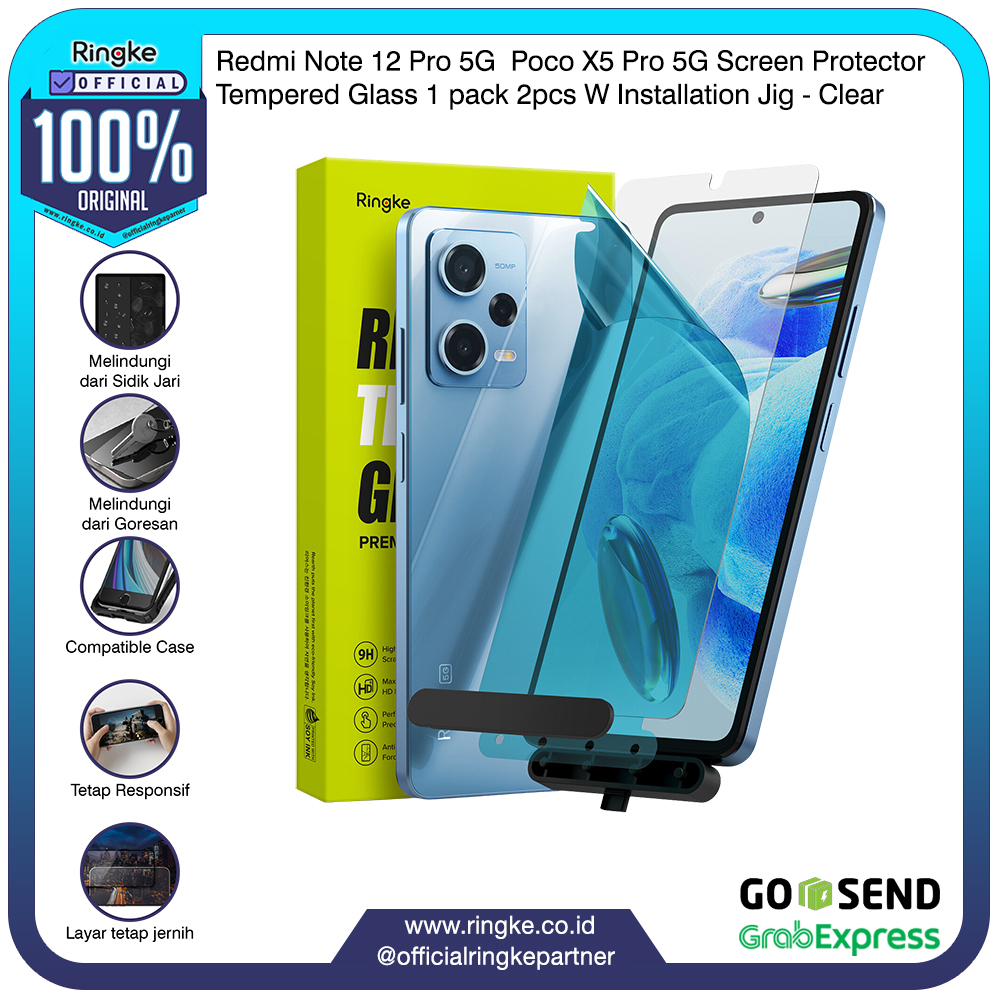 Ringke Redmi Note 12 Pro ป้องกันหน้าจอ กระจกนิรภัย ติดตั้งจิ๊ก | Shopee ...