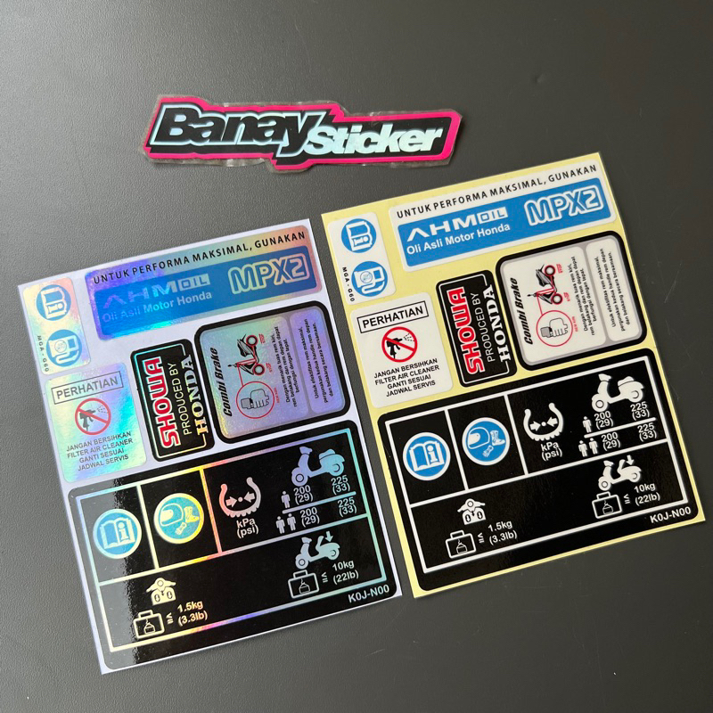 ใหม่ HONDA Matic WARNING STICKERS ชุดใหม่ | Shopee Thailand