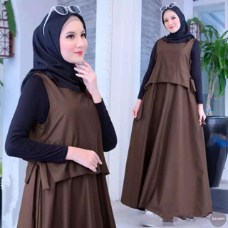 Sienna ชุดสูทกระโปรงยาว สีเทาเข้ม สไตล์เกาหลี สําหรับสตรี ไซซ์ M L XL XXL