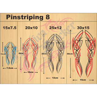 Pinstriping สติกเกอร์ตัดตัวรถมอเตอร์ไซค์ 8 ลิส