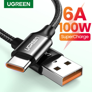 Ugreen สายชาร์จ USB Type C SuperCharge 6A สําหรับ Huawei ไนล่อน 1 เมตร 50567