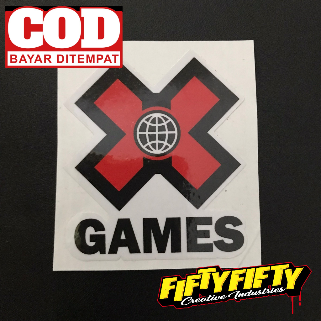 สติกเกอร์เคลือบเงา-พิมพ์ลาย-x-games-สําหรับติดตกแต่งหมวกกันน็อค-รถจักรยานยนต์-รถยนต์