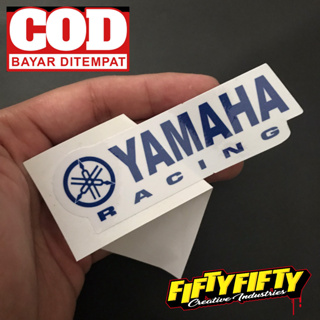 สติกเกอร์เคลือบเงา พิมพ์ลาย สําหรับหมวกกันน็อครถจักรยานยนต์ Yamaha RACING