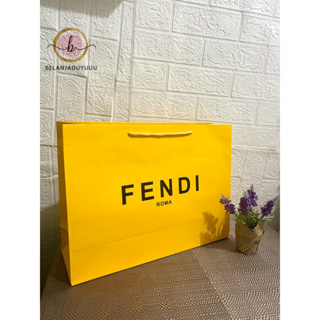 ถุงกระดาษ Fendi ขนาดใหญ่ นําเข้า แบบหนา ขนาดใหญ่