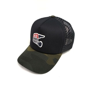 หมวกตาข่าย ลาย Cts DARE DIRTY Trucker สีดํา สไตล์ทหาร