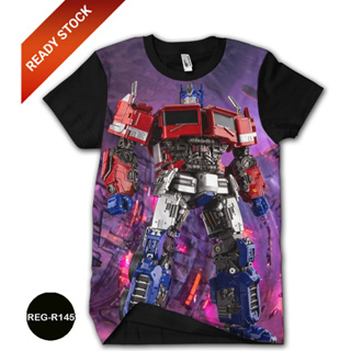 เสื้อยืด พิมพ์ลายอนิเมะ Transformers Optimus Prime สําหรับเด็ก REG-R145
