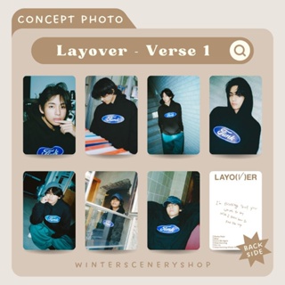 โฟโต้การ์ด Bts Taehyung - Layover Layo(✔️อัลบั้มรูปภาพ V Solo | โฟโต้การ์ด 7 ชุด 1 ชุด | ☃ ทิวทัศน์ฤดูหนาว ☃