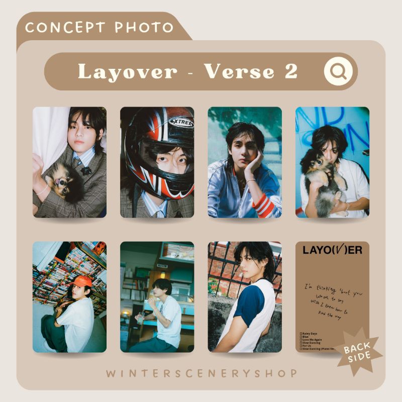 โฟโต้การ์ด-bts-taehyung-layover-layo-อัลบั้มรูปภาพ-v-solo-โฟโต้การ์ด-7-ชุด-1-ชุด-ทิวทัศน์ฤดูหนาว