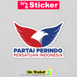 Heishaka สติกเกอร์ไวนิล ลาย Perindo Union Indonesia กันน้ํา สําหรับติดตกแต่งปาร์ตี้