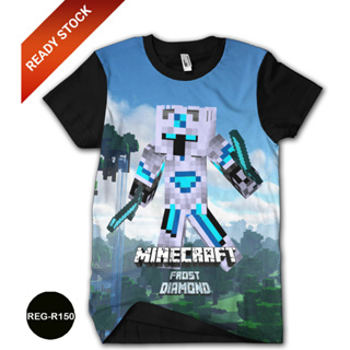 เสื้อยืด ลายอนิเมะ Frost Diamond Minecraft สําหรับเด็ก REG-R150