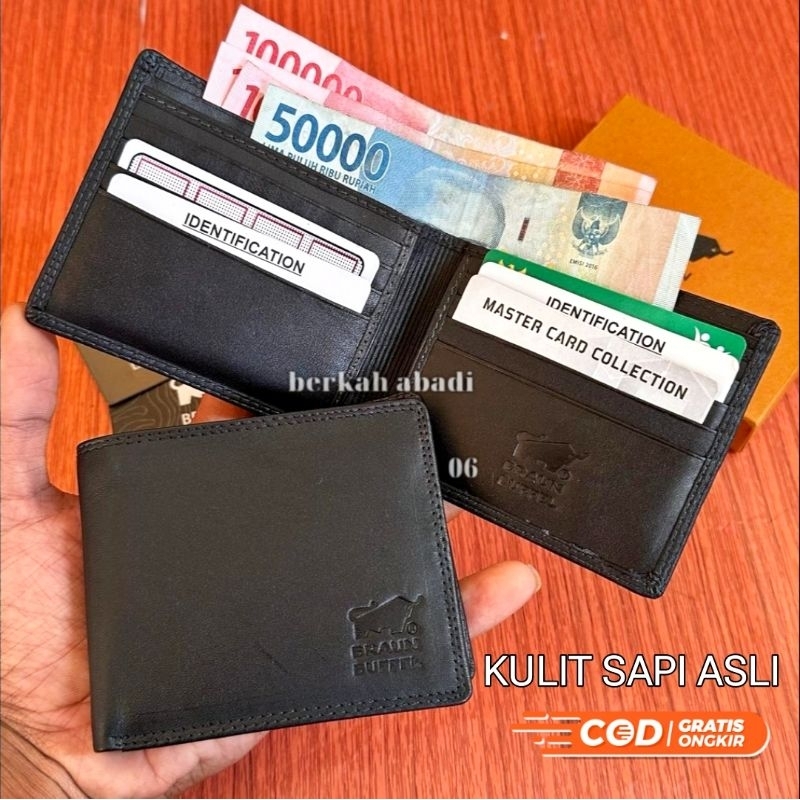 hitam-กระเป๋าสตางค์-หนังแท้-แบบบาง-หรูหรา-สีดํา-สีน้ําตาล-สําหรับผู้ชาย