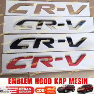 โลโก้ตราสัญลักษณ์ Crv CR-V สีดํา โครเมี่ยม สีแดง + สําหรับรถยนต์