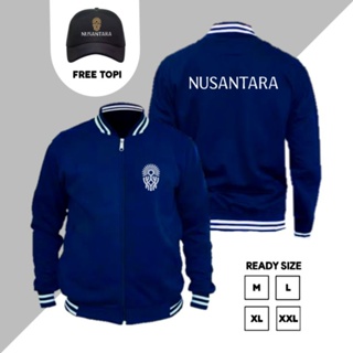 เสื้อแจ็กเก็ต Varsity IKN ลายโลโก้ Nusantara ฟรีหมวก สําหรับคุณแม่
