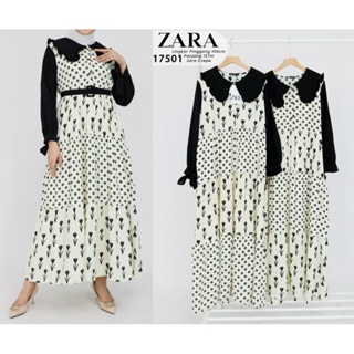 Zar4 Maxi Dress Gamis ชุดแม็กซี่เดรส ผู้หญิง ลายนามธรรม ฟรีเข็มขัด