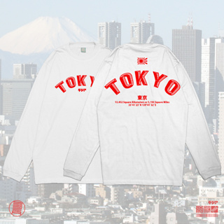 เสื้อยืดแขนยาว พิมพ์ลายการ์ตูนอนิเมะ Tokyo Japan City Street Pop สไตล์ญี่ปุ่น