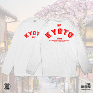 เสื้อยืดแขนยาว พิมพ์ลายการ์ตูนอนิเมะ Kyoto Japan City Street Pop สไตล์ญี่ปุ่น