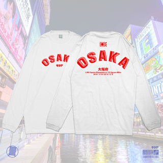 เสื้อยืดแขนยาว พิมพ์ลายการ์ตูนอนิเมะ Osaka Japan City Street Pop สไตล์ญี่ปุ่น
