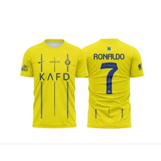 เสื้อกีฬาแขนสั้น ลายทีม Jersey Al Nassr Ronaldo New 2023