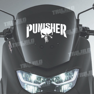 สติกเกอร์ติดที่บังแดด แบบสากล สําหรับรถยนต์ รถจักรยานยนต์ Nmax max Pcx The Punisher