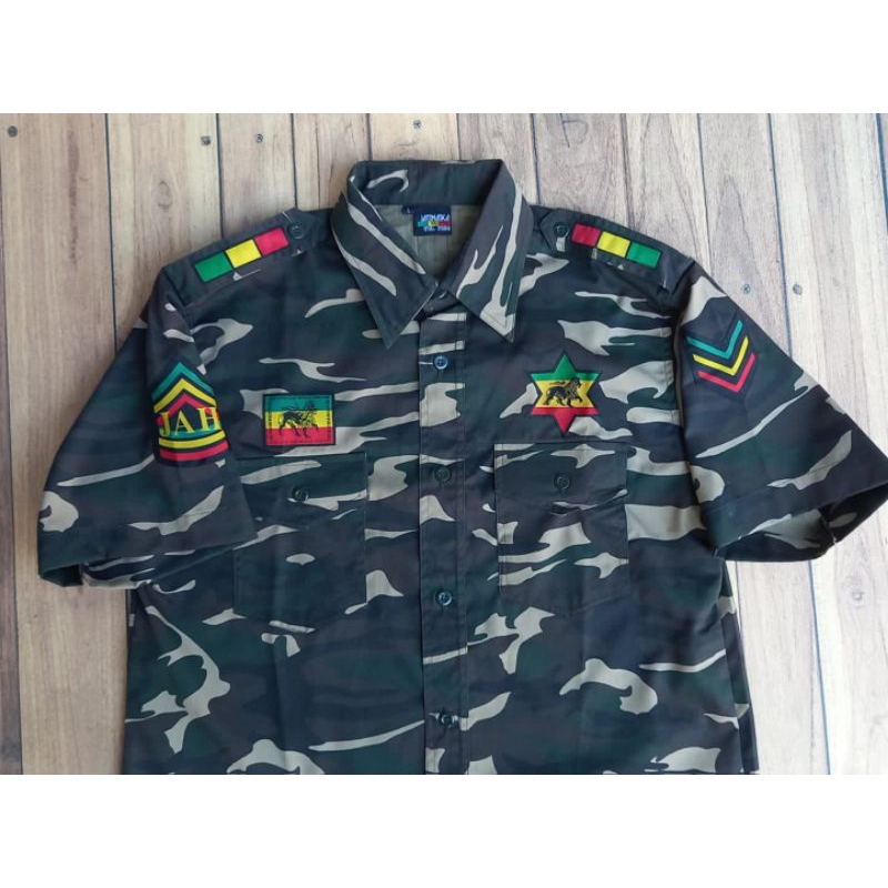 เสื้อเชิ้ต-ปักลายกองทัพ-jah-rastafari