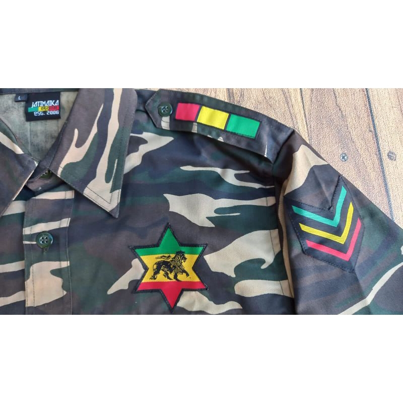 เสื้อเชิ้ต-ปักลายกองทัพ-jah-rastafari