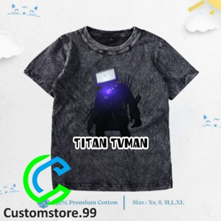 ใหม่ล่าสุด WASHED TITAN TV MAN เสื้อยืด พรีเมี่ยม สําหรับเด็ก