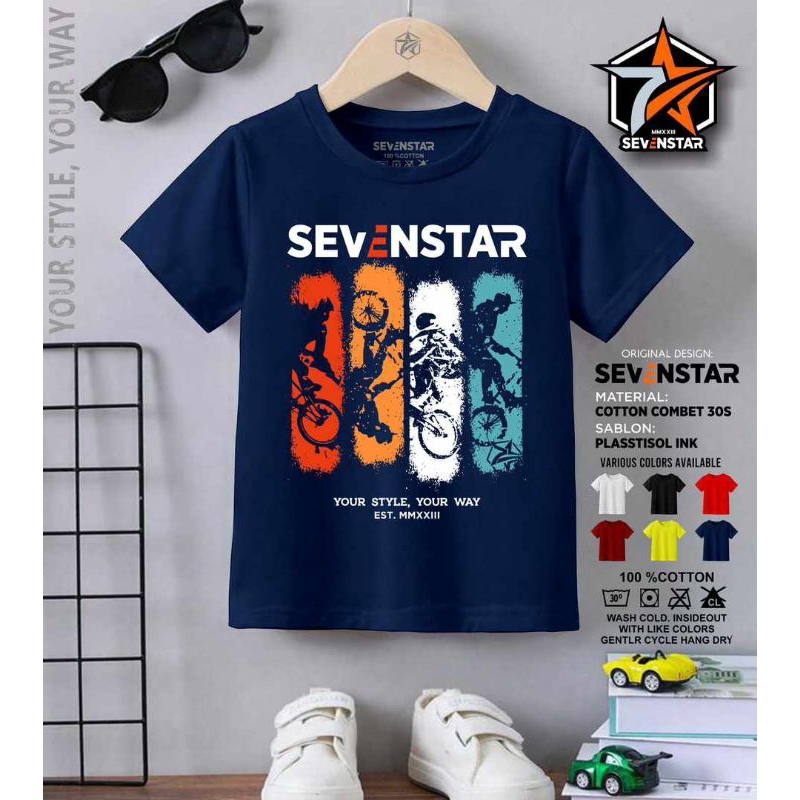 เสื้อยืด-พิมพ์ลาย-sevenstar-kids-distro-สําหรับเด็ก