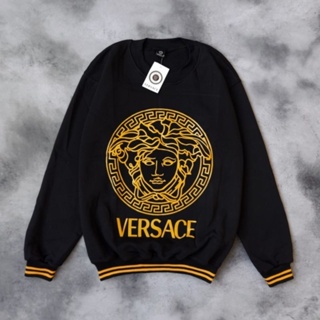 Versace เสื้อกันหนาว คุณภาพดี ลายโลโก้ BIG