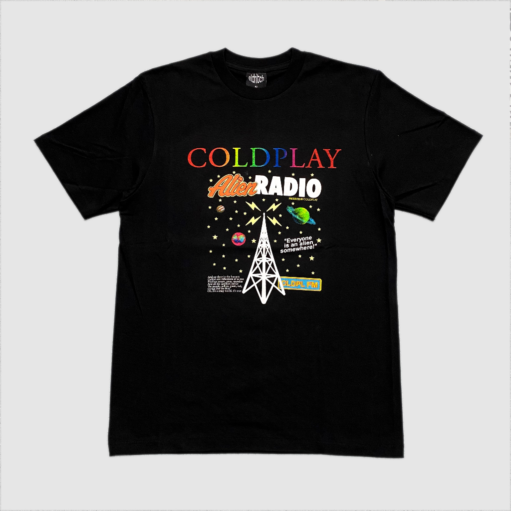 Eldritch Coldplay Alien Radio เสื ้ อยืดผ ้ าฝ ้ ายหนัก Shopee Thailand