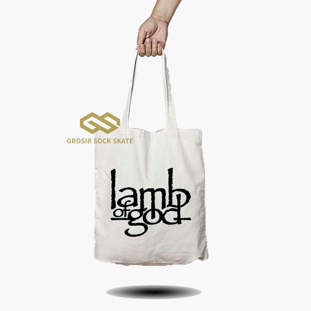 lamb-of-god-กระเป๋าโท้ท-ผ้าแคนวาส-ดนตรี-วงดนตรี